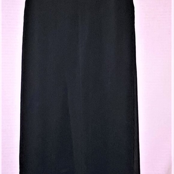 New Without Tags TADASHI Sheer Lined Black Gaucho Pants Size 2 - Picture 8 of 12